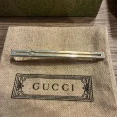 【週末セール】GUCCI ノットディテール GG ネクタイピン　シルバー GUCCI（グッチ） ネクタイピン ノットディテール タイバー シルバー925