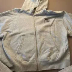 NIKE×STUSSY グレー ジップアップパーカー