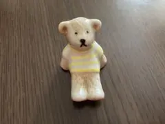 箸置き クマ　テディベア　黄色ボーダー