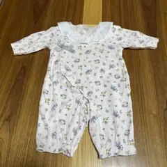 petit main 花柄カバードレスオール