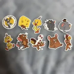 トムとジェリー ステッカー 10枚セット　防水