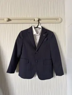 ネイビー ストライプ フォーマルスーツ　入学式　男の子