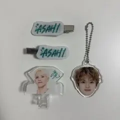 treasure アサヒ 顔アクキー ヘアクリップ クリップ