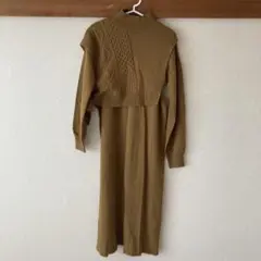 AZUL ケーブルベストセットニットワンピース moussy