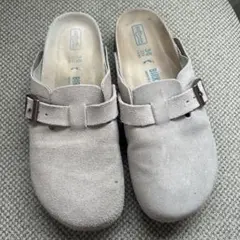 BIRKENSTOCK Boston スエード サンダル 42 グレージュ - メルカリ