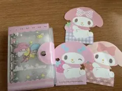 キキララ リトルツインスターズ　シール帳　シールブック　6穴　A7 バインダー