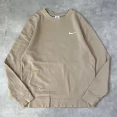 NIKE ナイキ スウェット 古着 スウッシュ 刺繍 XL ベージュ 17985