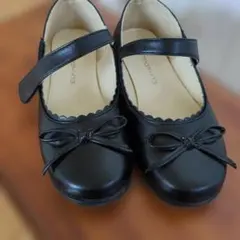 西松屋　黒いリボン付きフォーマルシューズ 20.0cm