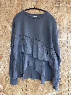 【美品】coen チャコール フリルプルオーバーのサムネイル