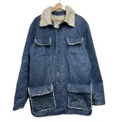 90s デニムボアジャケット フェード加工 メンズL