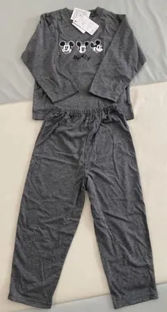 ミッキーマウス グレー 長袖パジャマ