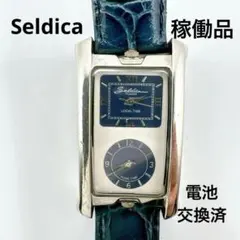 電池交換済 セルディカ デュアルタイム 腕時計 クォーツ 稼働品 