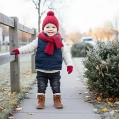 H&M 裏地付き 暖かデニム ジーンズ 86cm (12-18M)