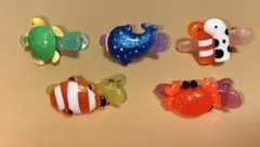 カラフル海の生き物ヘアピン5個セット