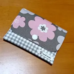 ハンドメイド　ポケットティッシュケース ＊内ポケット＆プラスチックホック付き＊のサムネイル