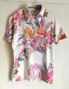 ETRO ペイズリー柄 半袖ポロシャツ