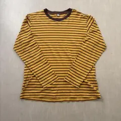 美品　00s OLD UNIQLO 黄色　ボーダーロンT