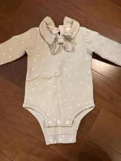 petit main 水玉襟付きロンパース 80