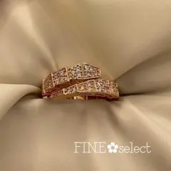 【早い者勝ち】ピンクゴールド CZダイヤモンド＊12号 指輪