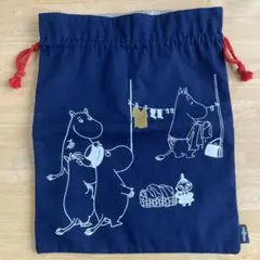 大容量　レア柄ムーミン 巾着ポーチ