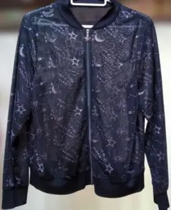 ☆お値下げ☆星と月の刺繍 　シースルーフルジップジャケット（11号）