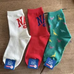 恐竜柄キッズ靴下3足セット