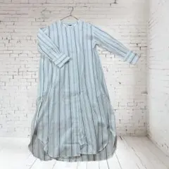 【即日配送】SHIPSシップス　ストライプ　シャツワンピース