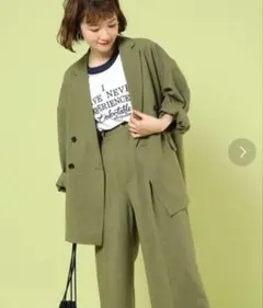 FREAK'S STORE リネンライク ポリテックセットアップ パンツのみのサムネイル