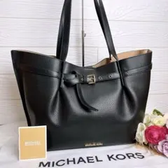 美品☆MICHAEL KORSマイケルコース トートバッグ ブラック 大容量のサムネイル
