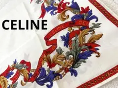 極上デザイン CELINE 大判 シルクスカーフ ロゴ トリンオフ エッフェル