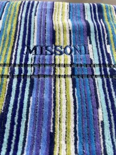 新品未使用❣️ ミッソーニ タオルケット　ブルー系 MISSONI - 限界値下げ！ 残りわずか2枚セット 昭和西川 今治製