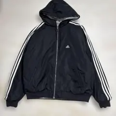 90s adidas リバーシブルジャケット アディダス　ジャケット 黒　XLのサムネイル