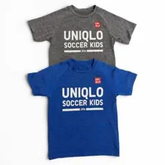 【美品】ユニクロ サッカーキッズ 2枚セット（130cm・ブルー&グレー）のサムネイル