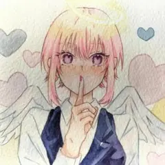 手描きイラスト オリジナル アナログイラスト 原画 透明水彩 天使