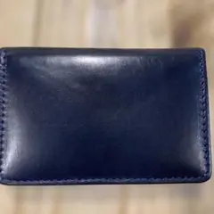 訳アリ　新品未使用品　ラムシープ　仔羊革　本革　30枚　名刺入れ　ネイビー