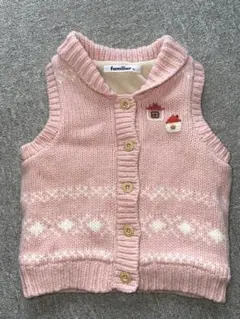 ファミリア 美品　ニットベスト（裏地付き）