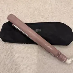 SALONIA ストレートヘアアイロン ピンク 耐熱ポーチ付き