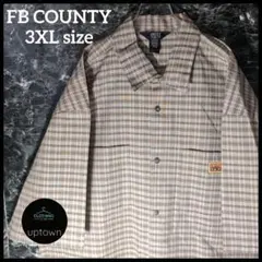 FB COUNTY 90's OG チェックシャツ ベージュ 3XL 　4-①