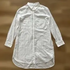 Adam et Ropé 白シャツワンピース 38 　麻混　チュニック　日本製