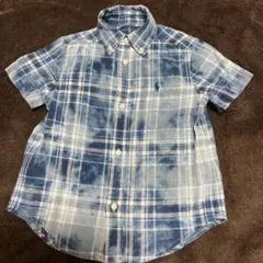 【美品】ラルフローレン 半袖シャツ チェックシャツ 3/3T 100