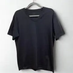 ユニクロ　エアリズム Vネック 半袖Tシャツ ブラック