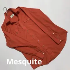 80s Mesquite vintage ウエスタンシャツ USA製レッドL相当