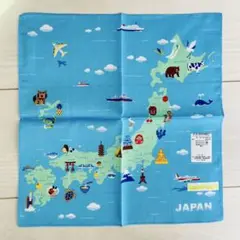 【新品未使用品】　ブルーミーズ　キッズハンカチ　日本地図