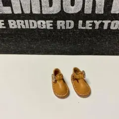 ブライスアイシードール用ビジューバックル付きサボシューズカーキ