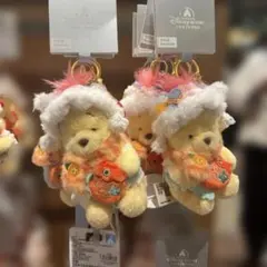 上海ディズニー　プーさん　春節　ぬいぐるみキーチェーン　新作