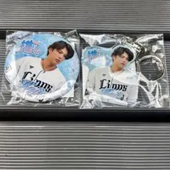 西武ライオンズ　推しガチャ　#130 金子 功児 選手　缶バッジ&アクキーセット