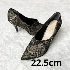 極美品　DIANA レース ポインテッドトゥ ハイヒール　結婚式　卒業式　入学式