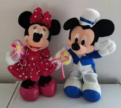 Disneyディズニー　ミッキー＆ミニー　ぬいぐるみ人形　2体セット