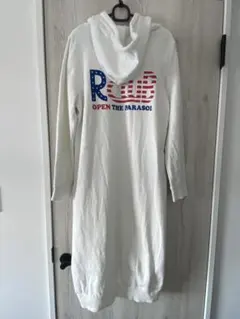 RODEO CROWNS ホワイト ロングパーカー フード付き