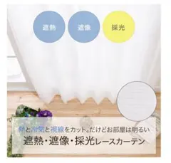 【新品未使用】ニトリ レースカーテン エコナチュレプレーン